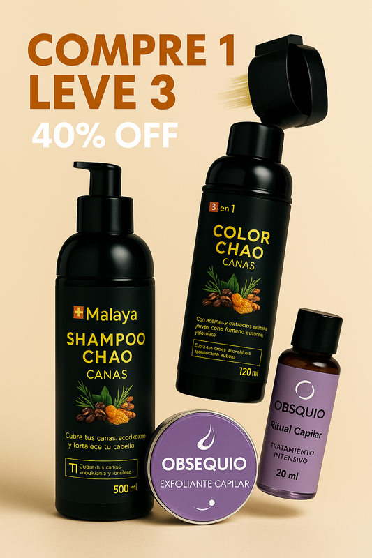 Chao Canas Herbal Pro – Cubre las Canas sin Químicos, ¡Transforma tu Cabello Desde el Primer Lavado!